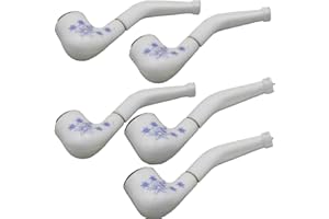VOVCIG Mini Pipes 5 Set Cigar Pipes With Bag Durable Pipes(White)