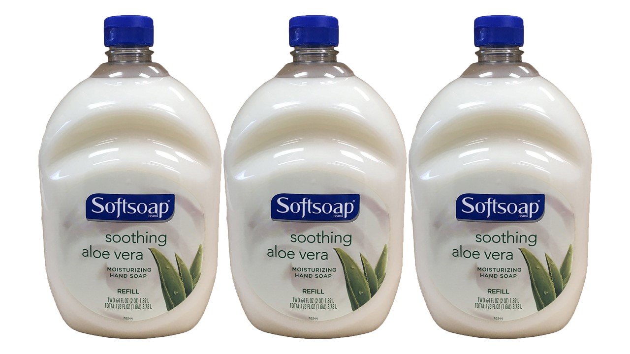Softsoap Hand Soap Soothing Aloe Vera Moisturizing Hand Soap Refill 64 Fl Oz Bottle (Pack of 2) : Hand Washes : Beauty