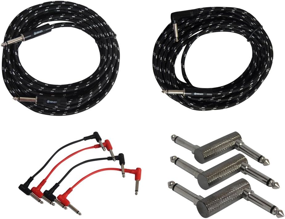 Sendt Guitar Cables and Effects Connector Pack, Plus Kit