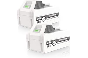 KUNLUN 2Pack 6.0Ah 24V Lithium Ion Battery for Snow Joe & Sun Joe iON+ 24-Volt Battery System 24VBAT-LTX 24VBAT-LTW 24VBAT-LTE 24VBAT 24V-X2-SB18 24VBAT-XR 24-Volt Cordless Power Tools