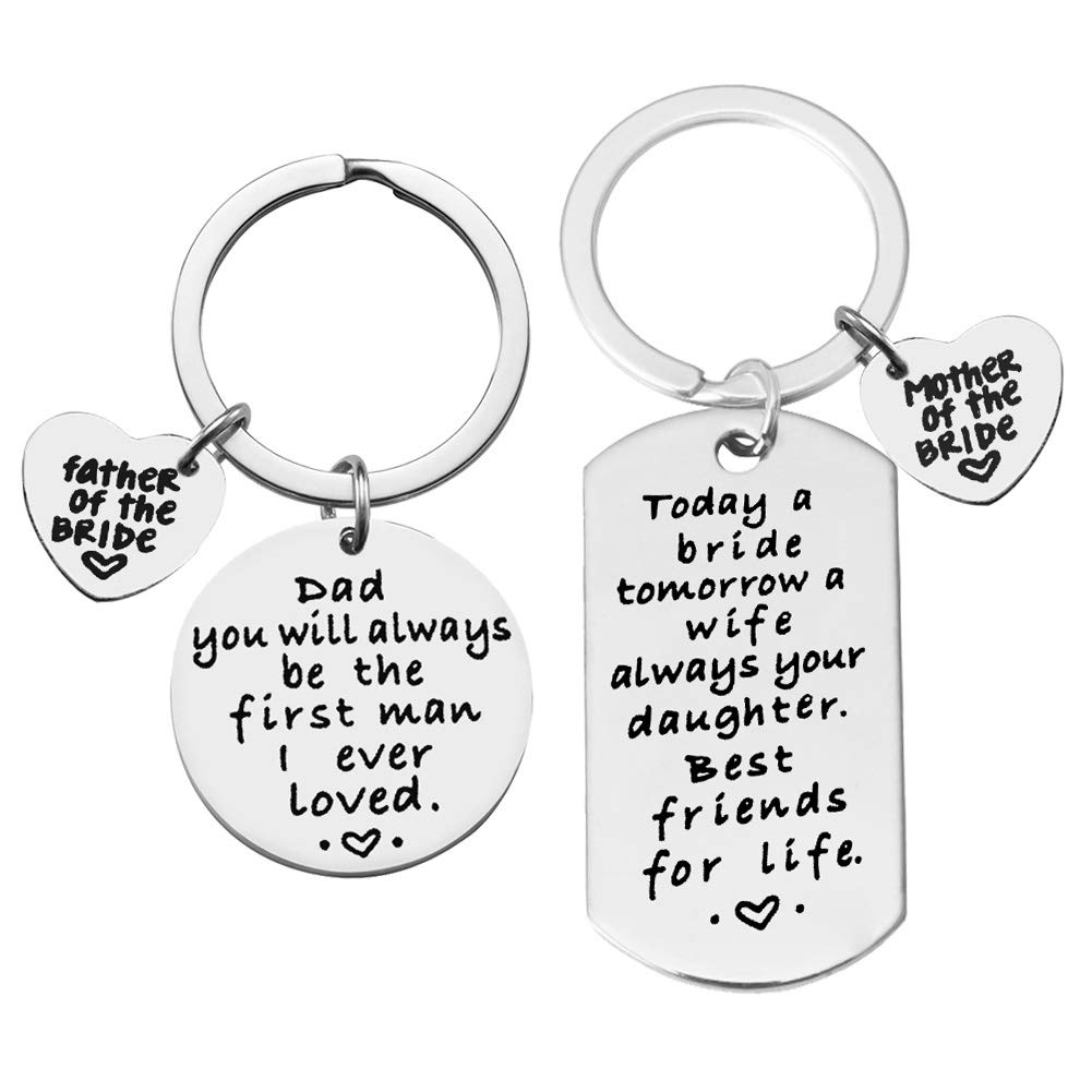 Huwujiu Wedding Gifts for Mother of the Bride Father of the Bride Wedding Gifts Keyring Set Father of the Bride Gifts Mother of the Bride Gifts for Wedding Day