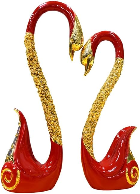 Amazon 雑貨 風水グッズ 風水置物 Art インテリア 動物 運気アップ 縁起物 馬 ジャガー スワン 金運 仕事運 アイテム 11 スワン 赤 置物 オブジェ オンライン通販
