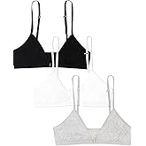 Fruit of the Loom Big Girls' 3-Pack Cotton Convertible Bralette – Adjustable & Versatile