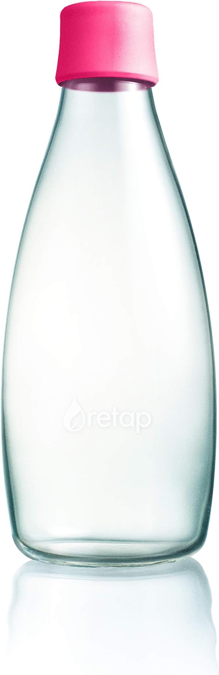 Retap 0.8 Glass Water Bottle, Pink, Large