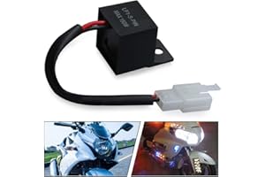 Anxingo 2 Pin LED Turn Indicator Light Flasher Relay Fix for Auto Motorcycle Signal Rate Control, Hyper Flash, Blink Light Is