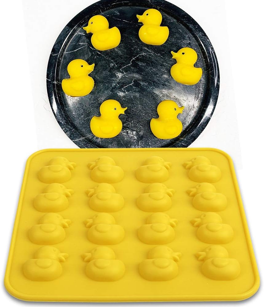 homEdge Duck and Pig Silicone Molds, Set of 2 PCS Non-Stick Food Grade Silicone Molds for Chocolate Candy, Jelly, Ice Cube - Image 4