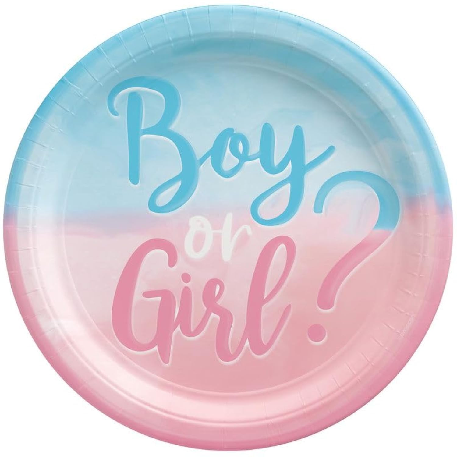 amscan 9911333-66 - The Big Gender Reveal Party Paper Plates - 8 Pack