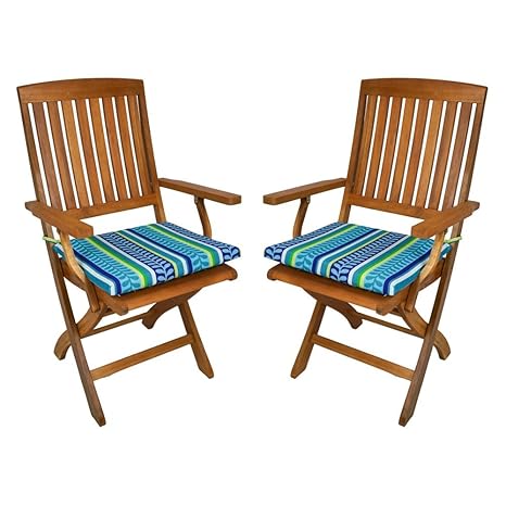 Amazon Com Blazing Needles Patio Folding Chair Cushion Set Ot 2