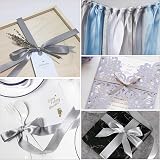 ZSYIULIA 10mm Silver Gray Satin Ribbon 22m Gift Wrapping Thin Fabric view 5