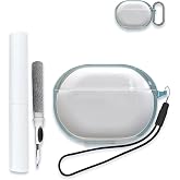 for SoundPEATS Capsule3 Pro Case Wireless Earbuds with Hi-Res and LDAC,Clear Soft TPU Protective Cover with Keychain and Cleaner Kit for Women Men Shockproof Skin,Clear