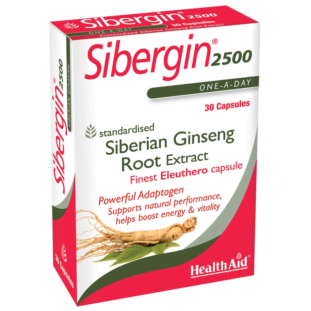Healthaid Sibergin 2500 Siberian Ginseng 500Mg Blister 30 Capsules