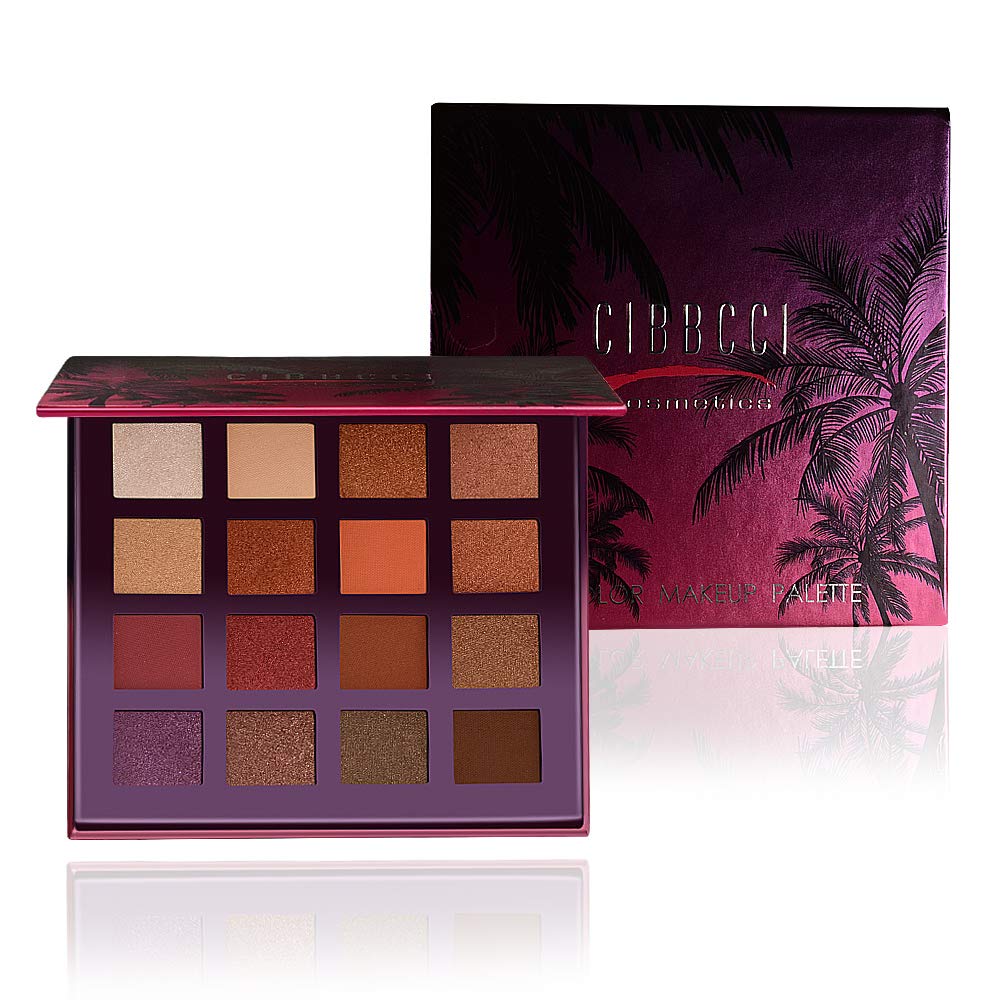 CIBBCCI Nude Eyeshadow Palette,16 Colors Earth Warm Tone Matte Shimmer Smoky Ultra Blendable Pigmented Eye shadow Makeup Pallet