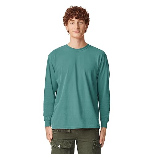 Comfort Colors Adult Long Sleeve Tee, Style G6014, Seafoam, XX-Large