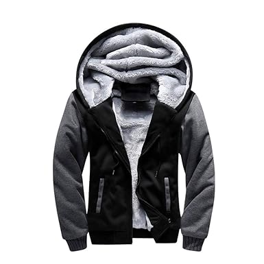 SWISSWELL Herren Kapuzenjacke Sweatjacke Hoodie Jacke Pullover Mit Kapuze Reißverschluss und Fleece-Innenseite Outdoor Kapuze