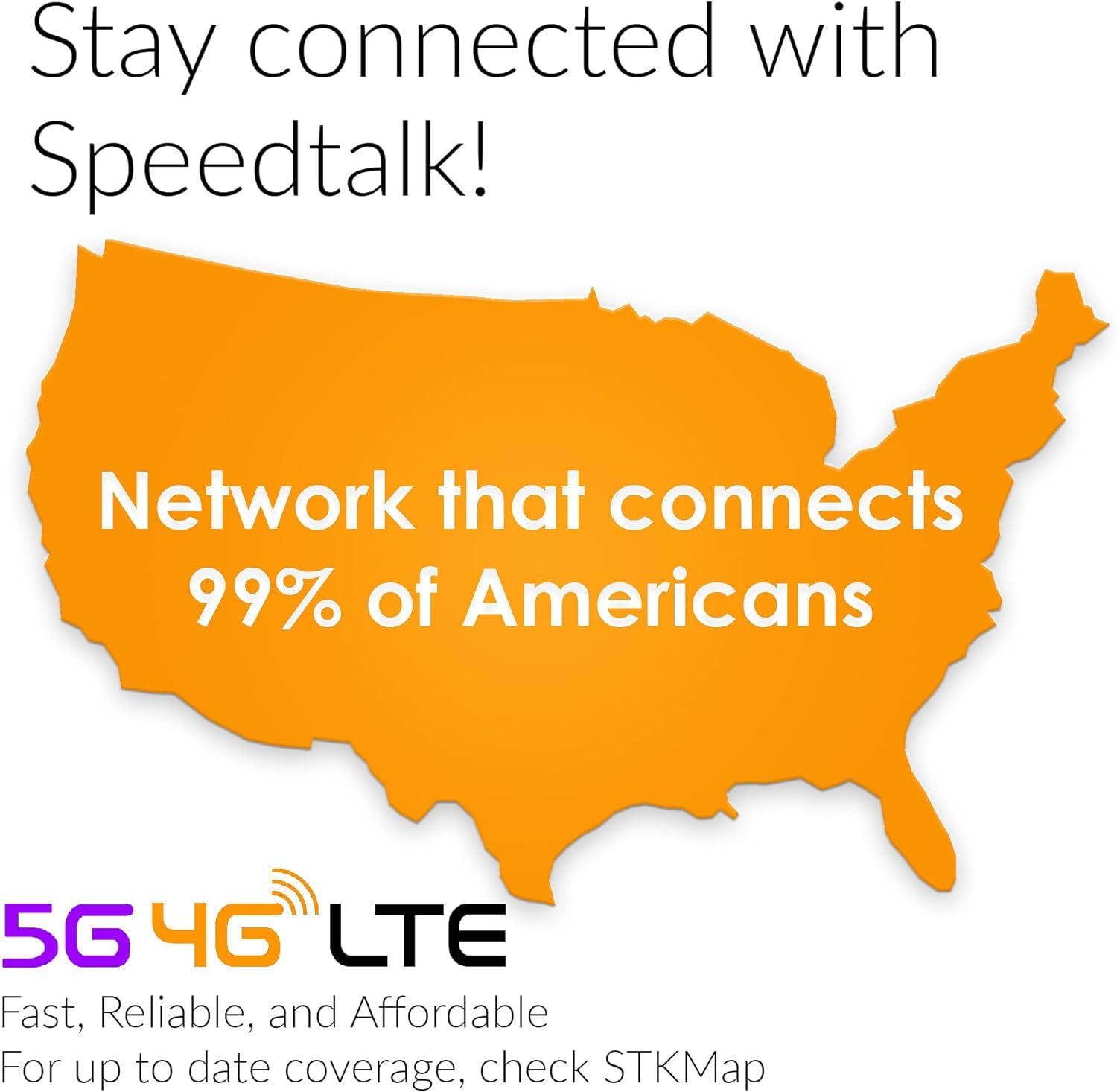 SpeedTalk Mobile SIM Card Kit - Unlimited Data, Talk & Text, 7 GB of Full Speed 5G 4G LTE - 30 Days Smart Phone Plan Service | USA Coverage