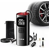 Tire Inflator Portable Air Compressor - 3X Faster 150PSI Air Pump for Car Tires, 12V DC Cordless Tire Inflator with LED Light & Digital Pressure Gauge, Electric Pump for Car, Bike, Motor, Ball