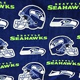 Seattle Seahawks Dark Blue NFL Anti Pill Premium Fleece Fabric, 60