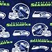 Seattle Seahawks Dark Blue NFL Anti Pill Premium Fleece Fabric, 60" Inches Wide - Sold By The Yard
