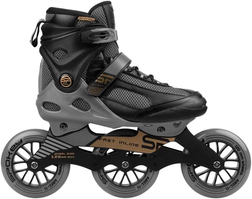 Spokey SHIFFTY Speed Inline Skates für Erwachsene + 2 Rollensätze (80 mm + 120 mm) PU 82A