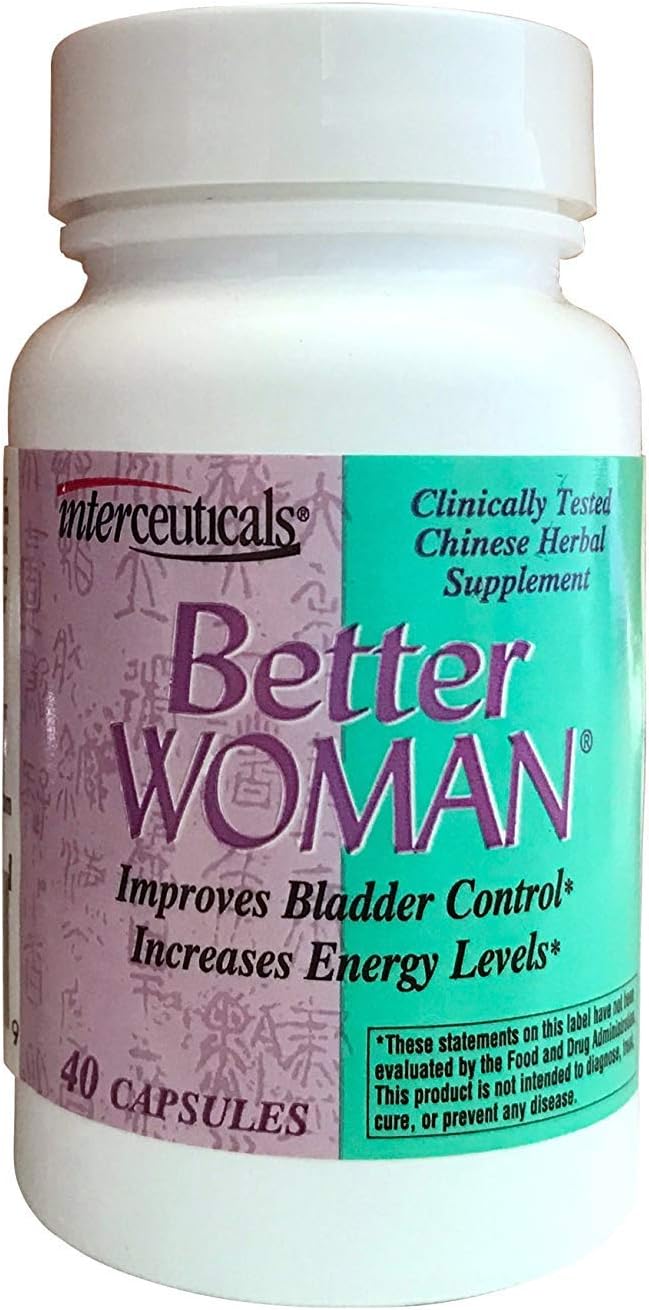 BetterWOMAN Bladder Control Supplement for Women- Helps to Reduce Bathroom Trips - Sleep Better at Night –Reduce Urgency and Occasional Leakage* - interceuticals (1 Bottle): Health & Personal Care