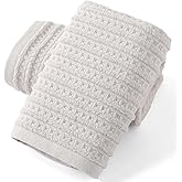 sense gnosis Light Grey Waffle Hand Towel Set of 2 Super Soft 100% Cotton Terry Striped Pattern Ultra Absorbent Hand Towel for Bathroom 13 x 29 Inch