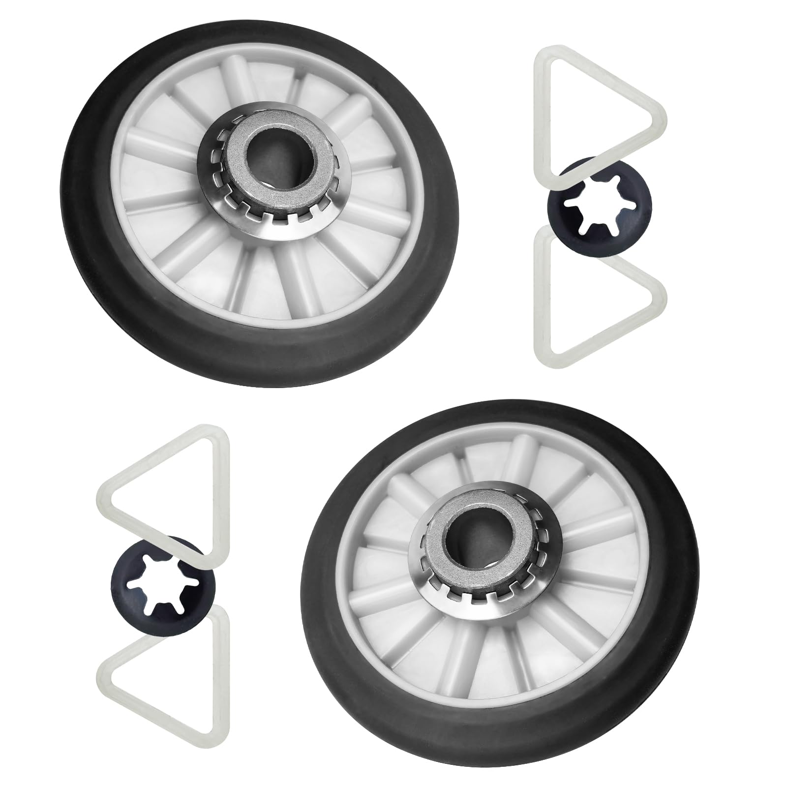 Photo 1 of 349241T Dryer Drum Roller Kit Replacement Compatible with Whirlpool Kenmore Estate Roper Dryers - Pack of 2