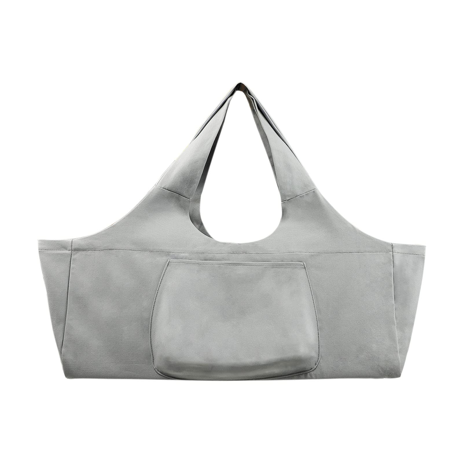 XGOPTS Large Yoga Mat Bag Carrier Large Gym Bag Sling Bag Carrier with Side Pocket Extra Wide Easy Access Canvas Fabric Fit Most Mat Size Black Grey