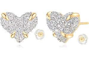 MYEARS Women Stud Earrings Gold Cluster Cubic Zirconia 14K Gold Plated Small Simple Hypoallergenic Everyday Jewelry