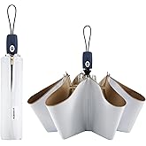 RXHOSIGAY Color Coated Sun Umbrella UV Protection Compact Folding Windproof Parasols Travel Auto Open Close Shade Blocking UV