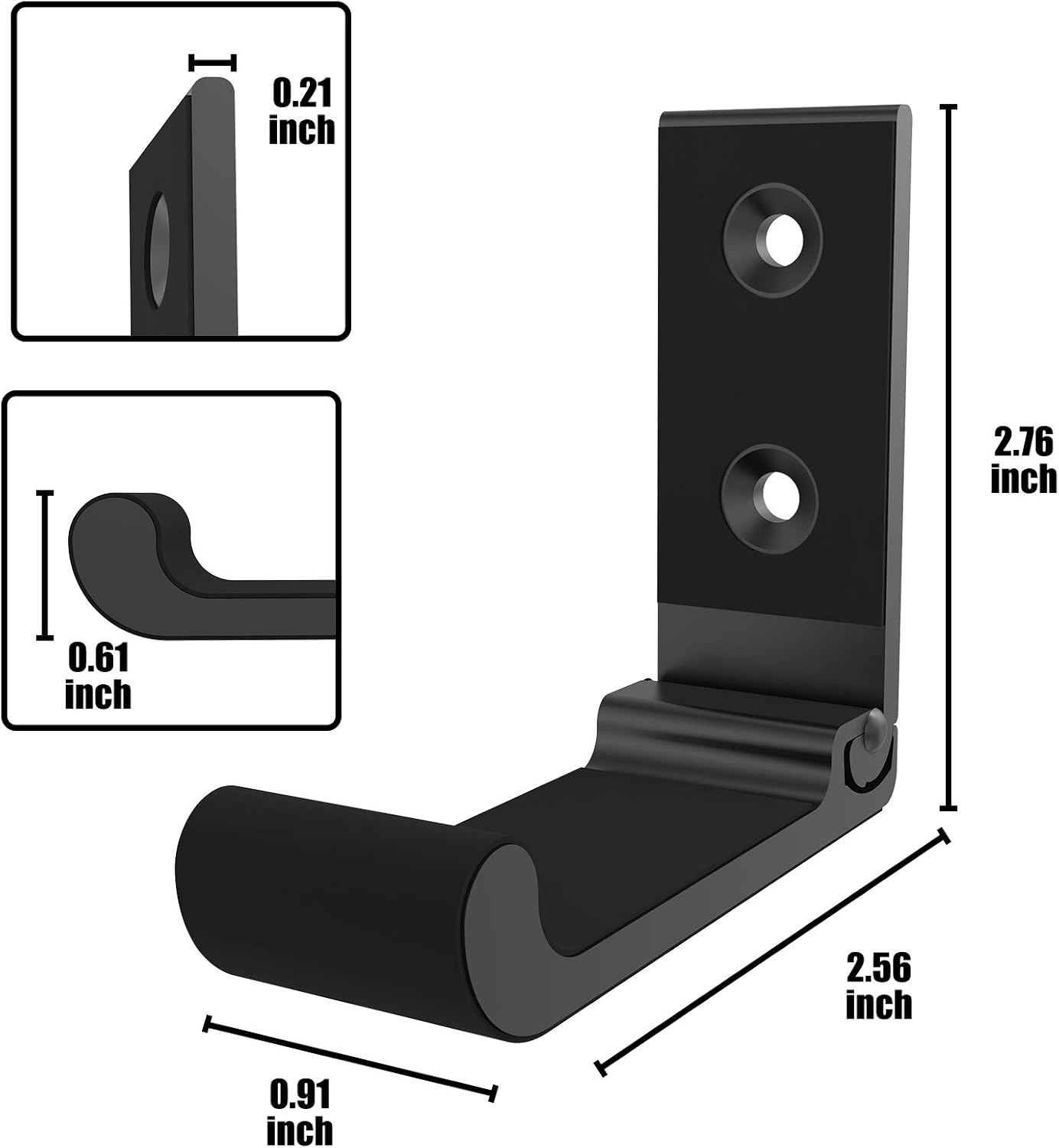 Aoanoko Indoor Gun Rack Wall Mount Soft Rubber Foldable Hook for Rifle, Shotgun, Archery Bow, 20lbs Holding Strength Holder Easily Installed on Wall, Door, Desk, Shelf: Sports & Outdoors