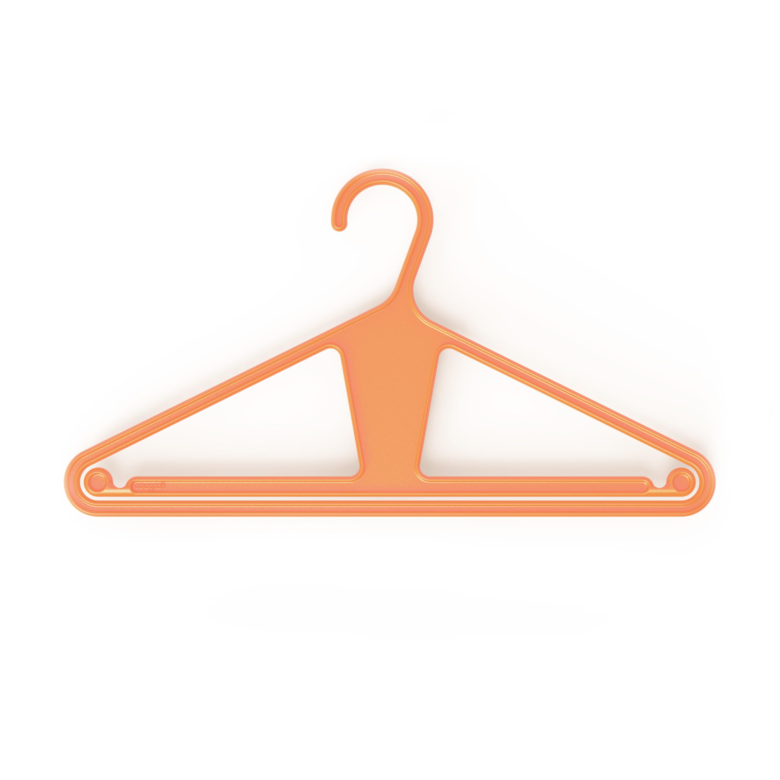 Kangaroo™ 100% Recycled High-Strength Clothing Hanger - Patent-Pending, Heavy Duty, Non-Slip - Suitable for Pants, Shirts, Jackets, Suits, Coats - Tangerine
