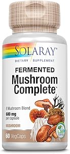 Solaray Fermented Mushroom Complete 600 mg | Healthy Immune Function Support | 30 Serv | 60 VegCaps