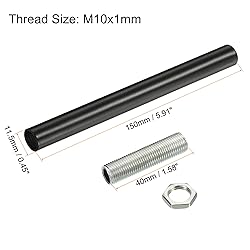 MECCANIXITY Threaded Extension Rod, 5.91" Lamp Pipe