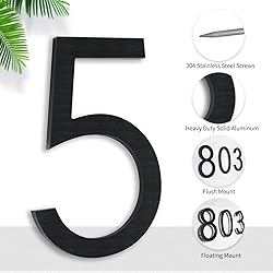 8 Inch Floating House Numbers, Address Numbers For