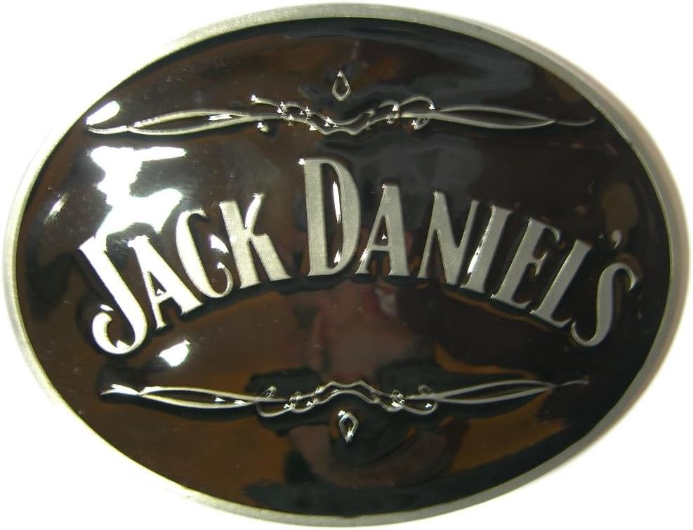 Jack Daniel's Oval Officially Licensed Belt Buckle + display stand