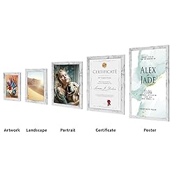 HORLIMER 8x10 Picture Frame Set of 15, Rustic White