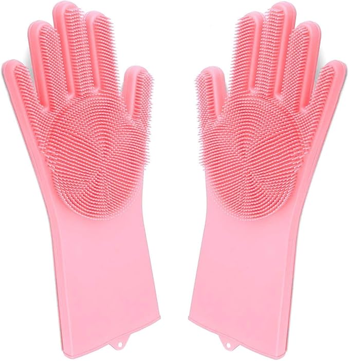 Funeiko Hand Gloves for Washing Utensils in Kitchen, NonSlip Rubber