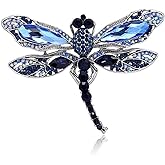 Teyolo Dragonfly Brooch Rhinestone/Enamel Dragonfly Brooches Lapel Pin for Women Elegant Outfits Dragonfly Jewelry Gifts