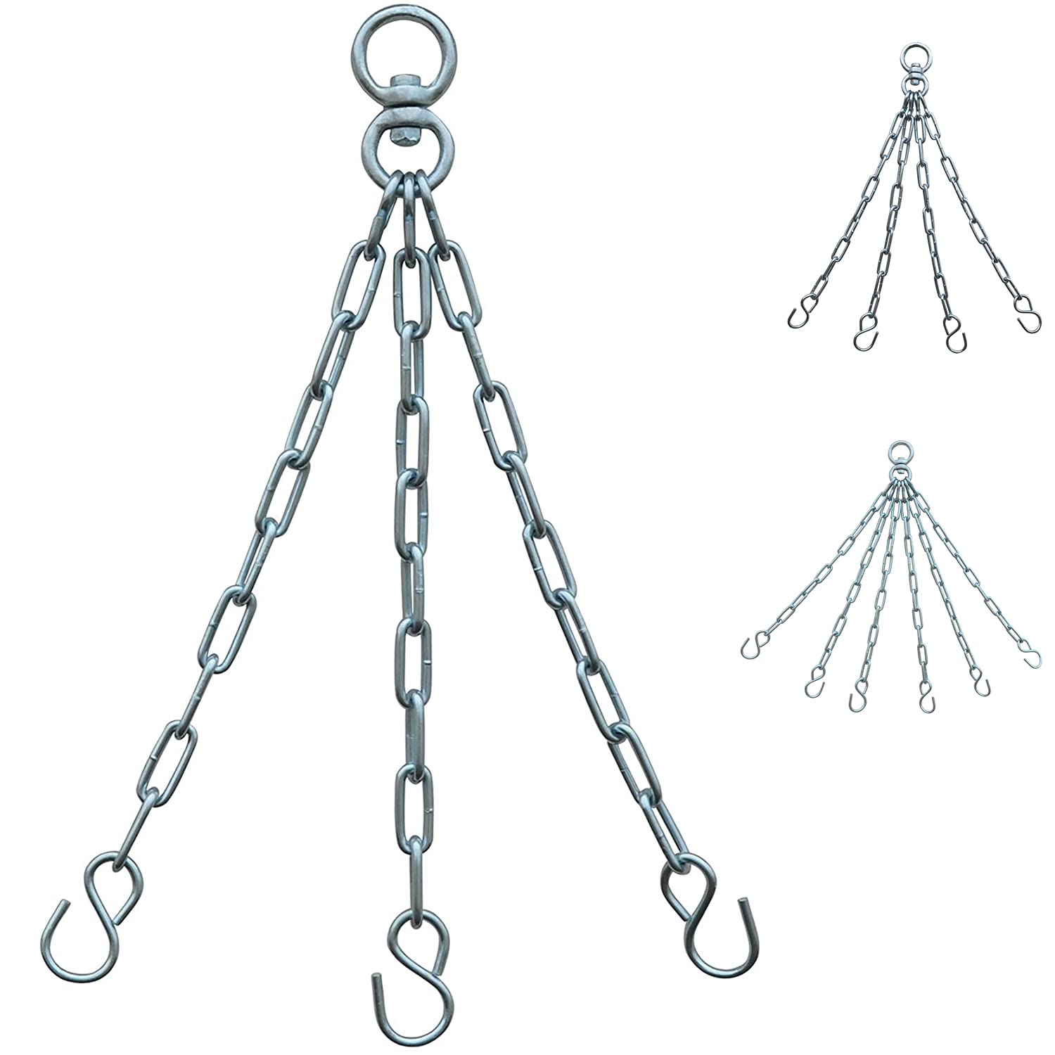 AQF Heavy Duty Boxing Punch Bag Iron 3 Panel Chains Wall Mount Punching MMA Training Hanger (3 Strand)