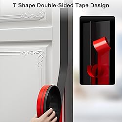 Elvone T-Shaped Door Draft Stopper, 1.97 in x 20 Ft