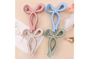 PWEOUKE 4 Pcs Bow Hair Clips Elegant Hair Claw Butterfly Hair Accessories for Girls Nonslip Butterfly Clips Hair Styling Accessories for Women