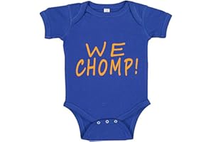 Southern Sisters We Chomp in The Swamp FL Baby Romper Blue and Orange for Littlest Sports Fans