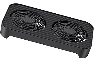 Sbshiouu High Airflows 65.8CFM Cooling Platform For Home Networking Gear Two 14cm Fans With Adjustable Heights Networking Dev