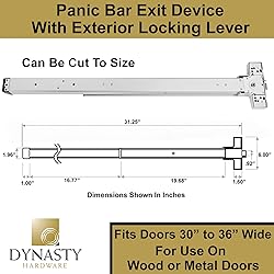 Dynasty Hardware Push Bar Panic Exit Device for