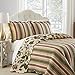 Waverly Laurel Springs Modern Farmhouse Floral 3-Piece Reversible Quilt Bedding Bedspread Set, King, Parchment