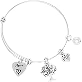 Hutimy Best Auntie Gifts Bracelet for Aunt Gifts Aunts Auntie Bangle Bracelets Gift Ideas Present for Aunties Jewelry Best Aunt Bracelet