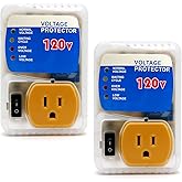 [ETL Listed] BSEED Surge Protector, Surge Protector Outlet for Home Appliances, Power Surge Protector Suit for Refrigerator, TV, Computer and Freezer, Adjustable Voltage Regulator, 120V,1800W, 2 Pack