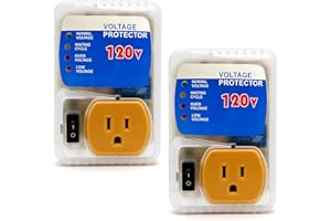 [ETL Listed] BSEED Surge Protector, Surge Protector Outlet for Home Appliances, Power Surge Protector Suit for Refrigerator, TV, Computer and Freezer, Adjustable Voltage Regulator, 120V,1800W, 2 Pack