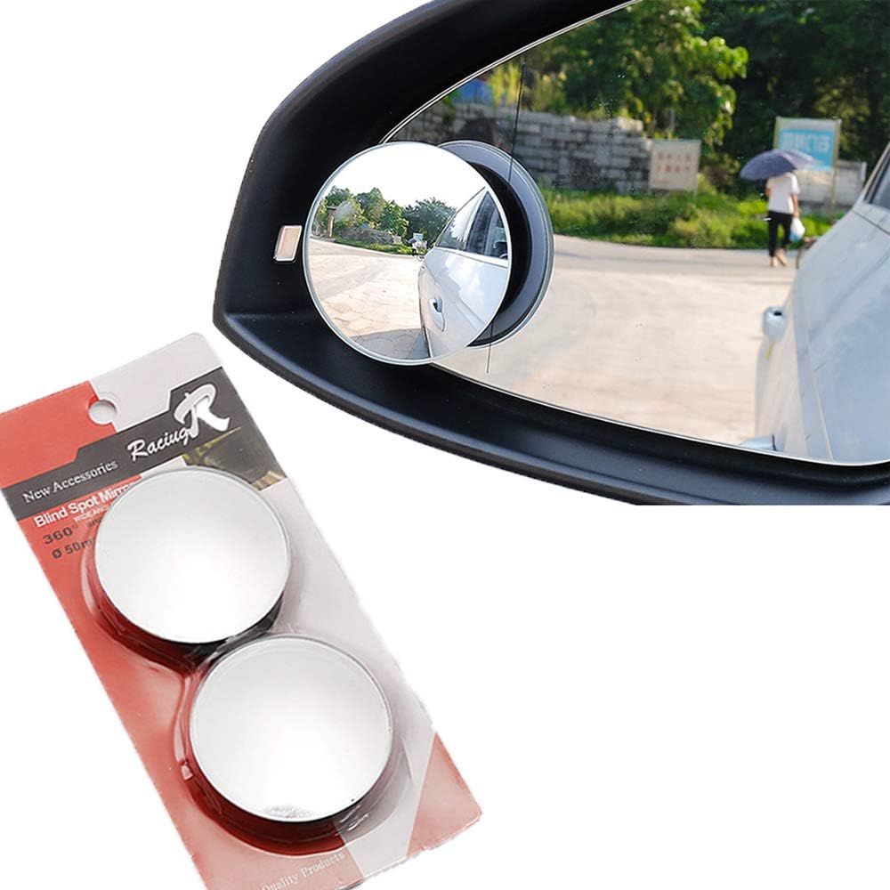 Miroirs D'angle Mort Pour Voiture, 2 Pièces, Réglables 360°, Adhésif Double Face, Grand Angle