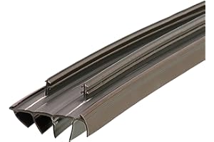 M-D Building Products 67967 Vinyl Concealed Kerf/Channel Fit Under Door Seal, Easy-to-Install Draft Stopper, Energy-Saving Door Insulation, Noise Reduction, Ideal for Home (36 Inch, Brown)